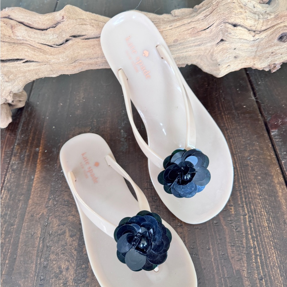 Kate Spade Beige and black Jessa Women's Sandals sz 7